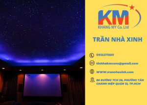 Mẫu thiết kế trần xuyên sáng quán karaoke đẹp