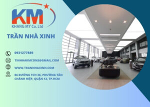 Thi công trần xuyên sáng cho showroom