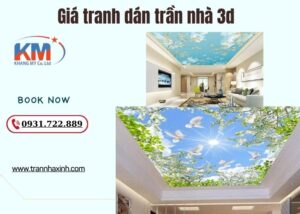 giá tranh dán trần nhà 3d