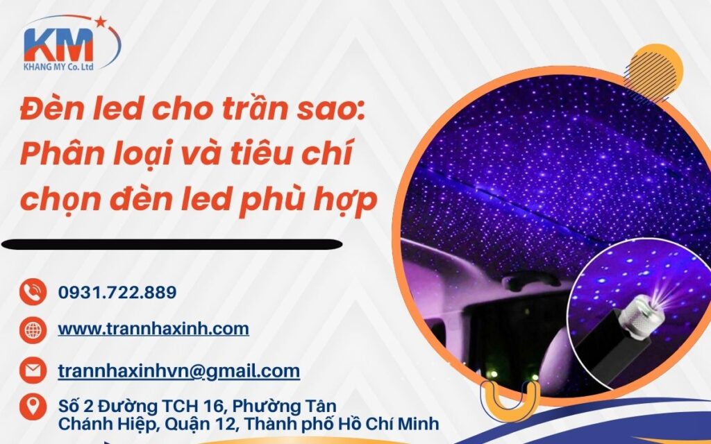 đèn led cho trần sao