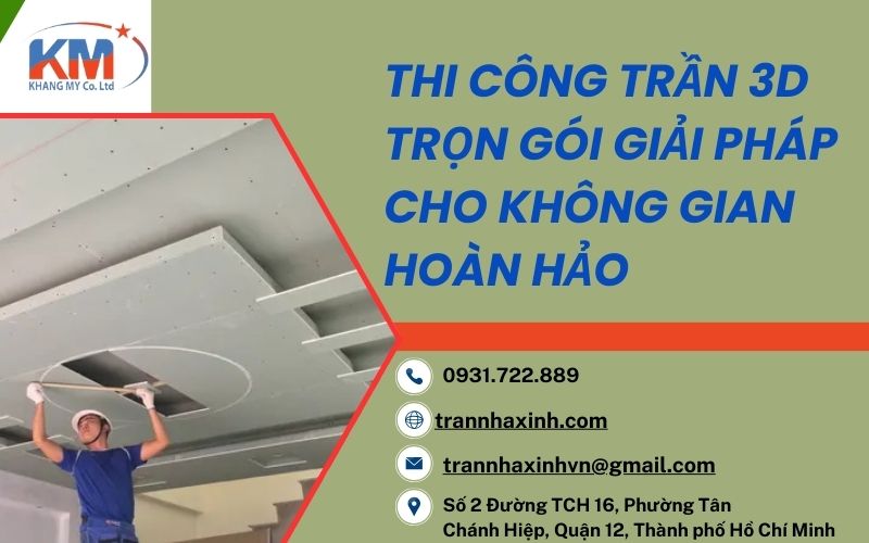 thi công trần 3D trọn gói