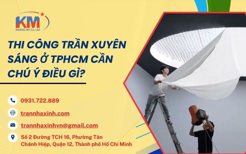thi công trần xuyên sáng ở TPHCM