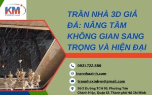 trần nhà 3D giả đá