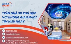 trần nhà 3D phù hợp với không gian nào