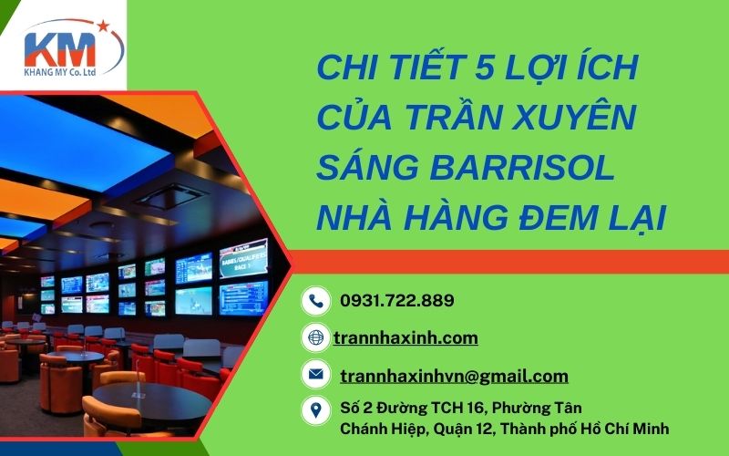 trần xuyên sáng Barrisol nhà hàng
