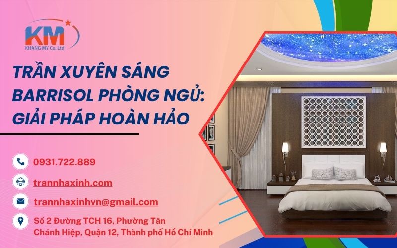 trần xuyên sáng Barrisol phòng ngủ