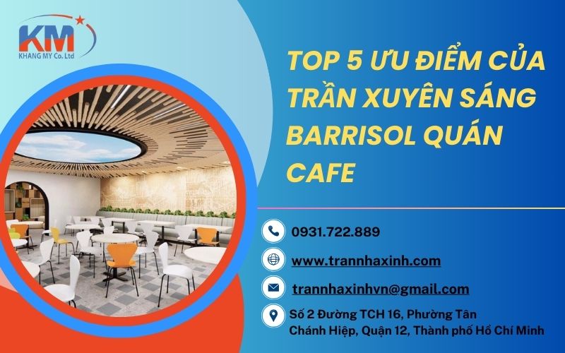 trần xuyên sáng Barrisol quán cafe (8)