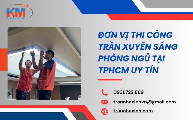 trần xuyên sáng phòng ngủ tại TPHCM