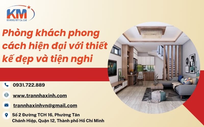 phòng khách phong cách hiện đại