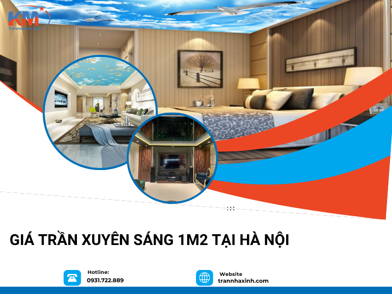 Giá trần xuyên sáng 1m2 tại Hà Nội
