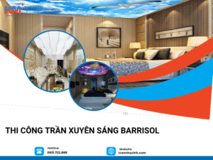 Thi công trần xuyên sáng Barrisol