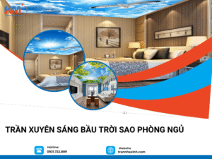 Trần xuyên sáng bầu trời sao phòng ngủ