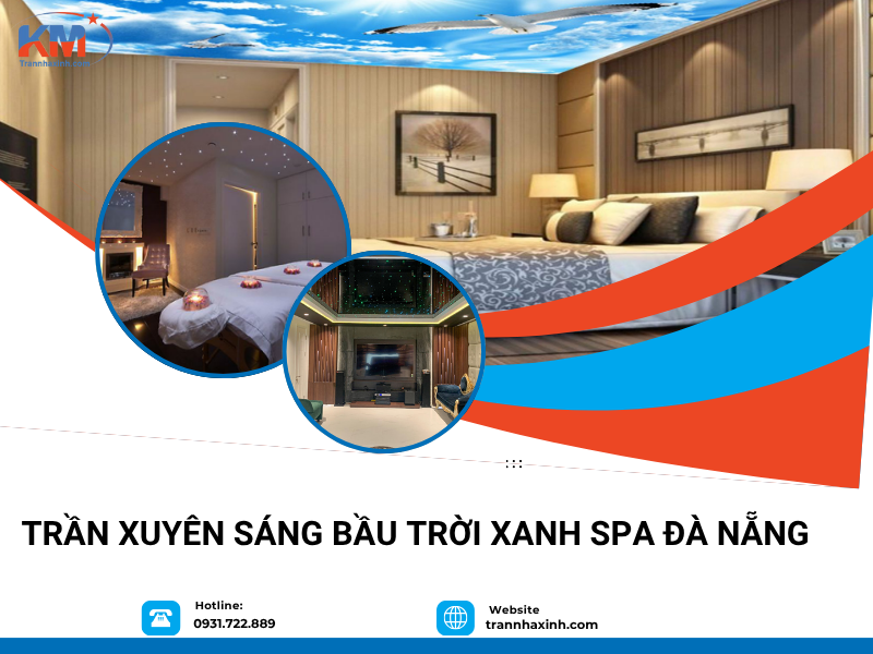 Trần xuyên sáng bầu trời xanh spa Đà Nẵng