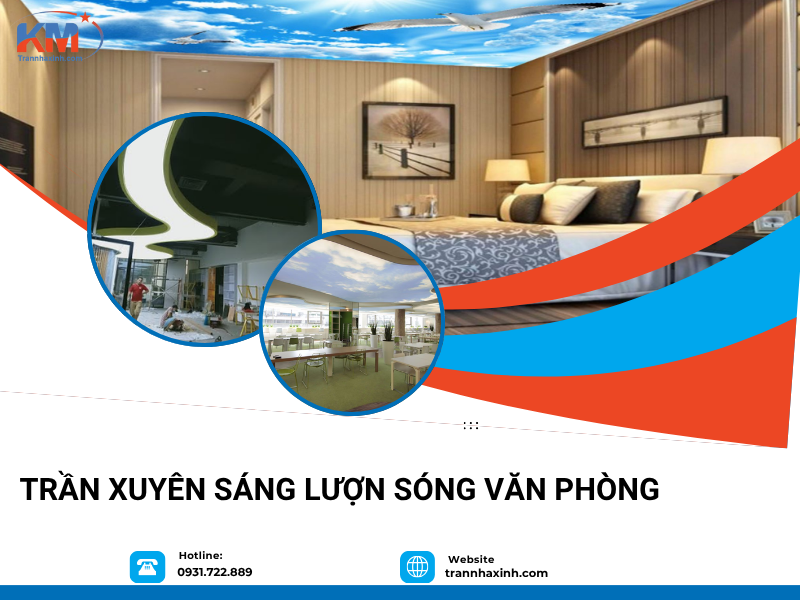 Trần xuyên sáng lượn sóng văn phòng
